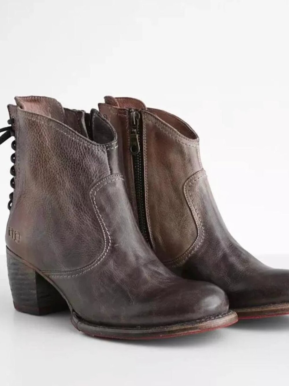 BED|STÜ Xena Leather Ankle Boots Women's Size 7.5 Teak Lux - Picture 6 of 7